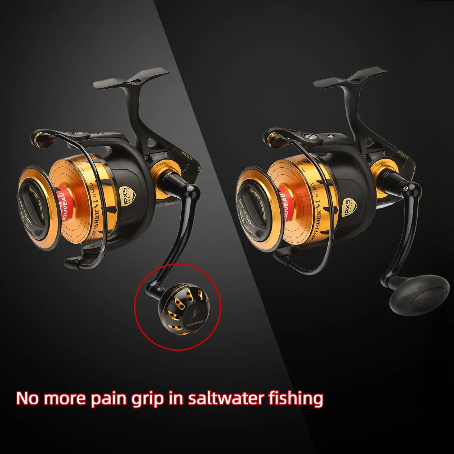 Manija de alimentación GOMEXUS para Penn Spinfisher VI VII Slammer III IV (segure su modelo de carrete, no para Spinfisher Long Cast/V) - imagen 3