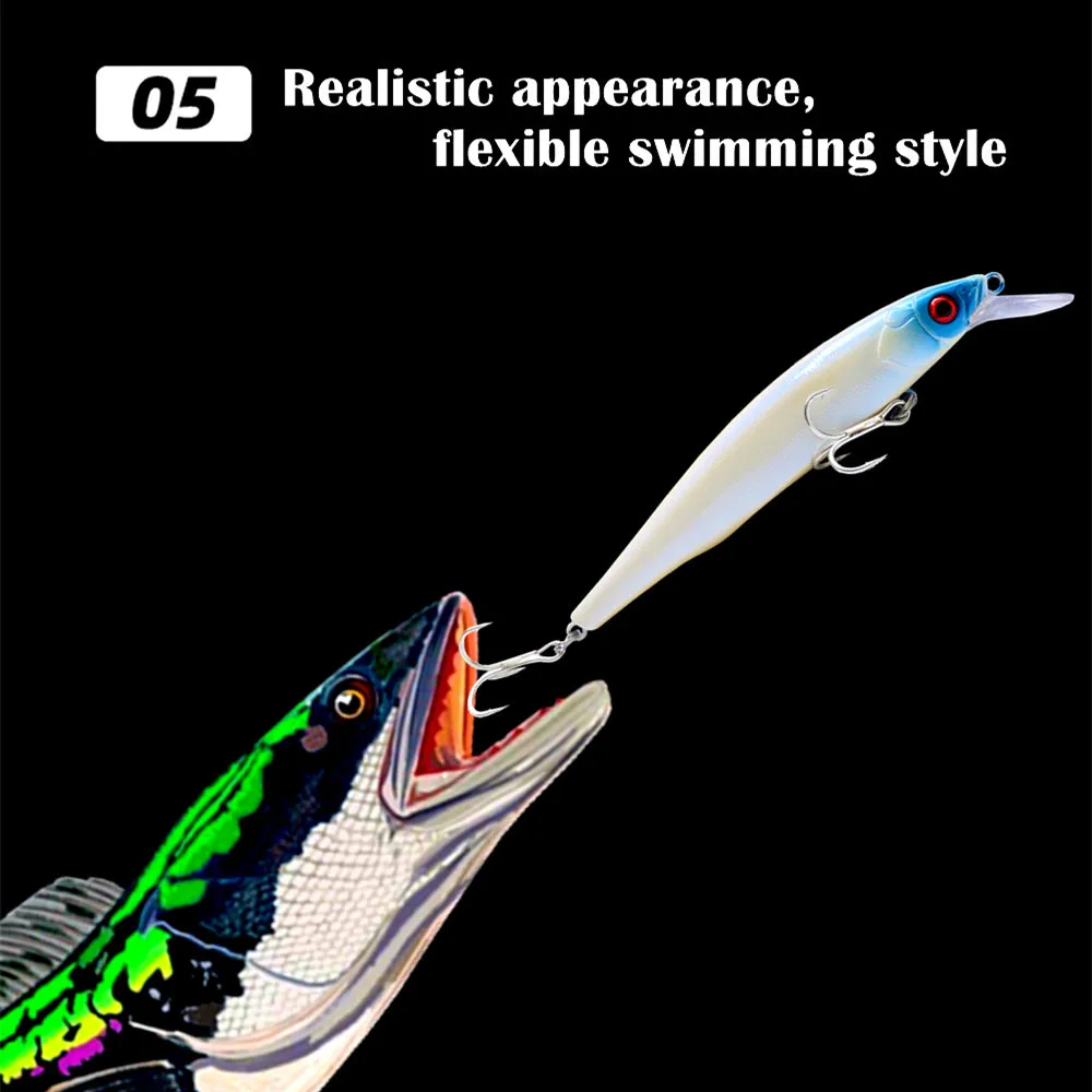 GREENSPIDER-señuelo de pesca flotante suspendido, cebo Artificial Wobbler, suspensión de 85mm, 8g, 2021mm, 19g, 2 ganchos, novedad de 125 - imagen 5