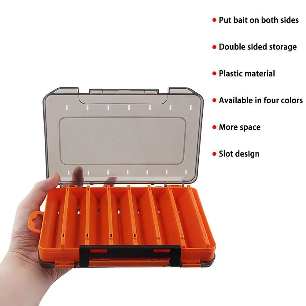 Cajas de cebo para Señuelos de Pesca, 14 compartimentos, doble cara, alta resistencia, anzuelos de pesca, accesorios de aparejos, caja de almacenamiento, envío directo - imagen 3