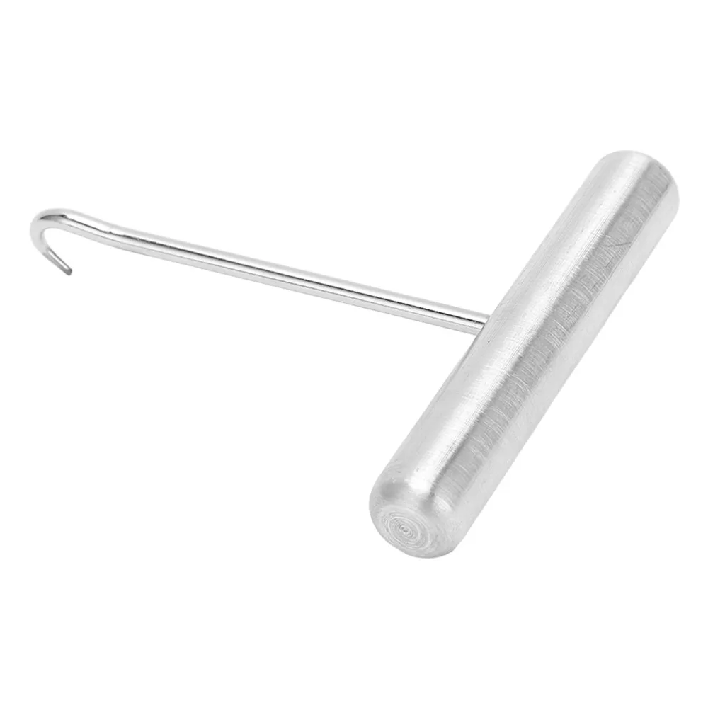 Extractor de cuerdas de raqueta de acero inoxidable, herramienta de encordado de arco plateado duradero, gancho de tracción para raquetas de tenis - imagen 2
