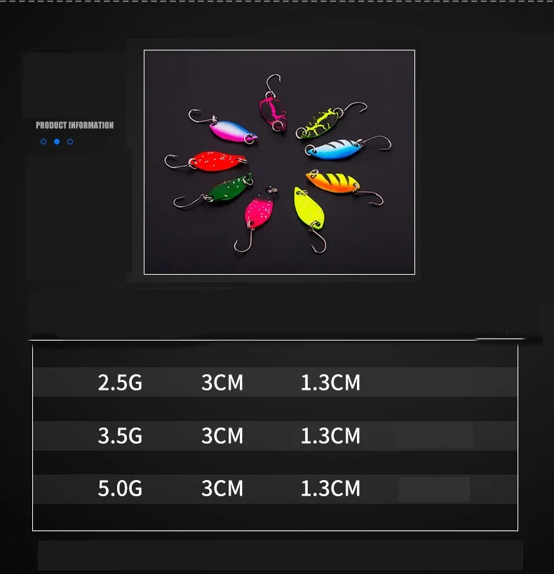 VIB-señuelo de pesca Artificial, cebo de Metal falso con caja de almacenamiento, multicolor, de fundición larga, 1/12 piezas - imagen 5