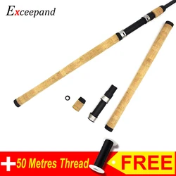 Exceepand Empuñadura corcho compuesto split grip para caña de pesca