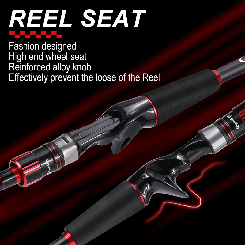 Sougayilang-caña de pescar de fibra de carbono, accesorio ultraligero de viaje, 5kg de potencia de arrastre, para lubina y Lucio, 4 secciones - imagen 4
