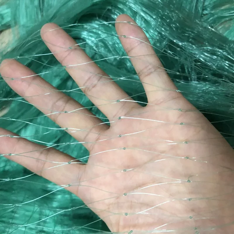 Redes De pesca semiacabadas De hilo verde De 0,25mm-0,28mm, redes adhesivas, red De nailon Monofilamento, red De enmalle, suministros De pesca al aire libre - imagen 5