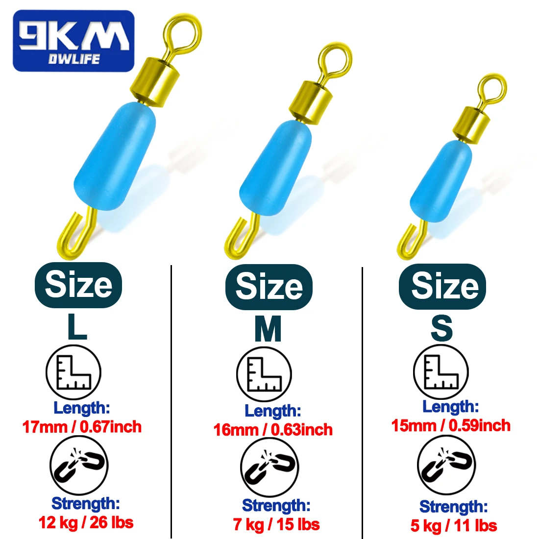 Pesca de carpa giratorios de cambio rápido 15 ~ 30 Uds conector de sedal de pesca enlace rápido giratorios de pesca a presión para accesorios de pesca S # ~L #