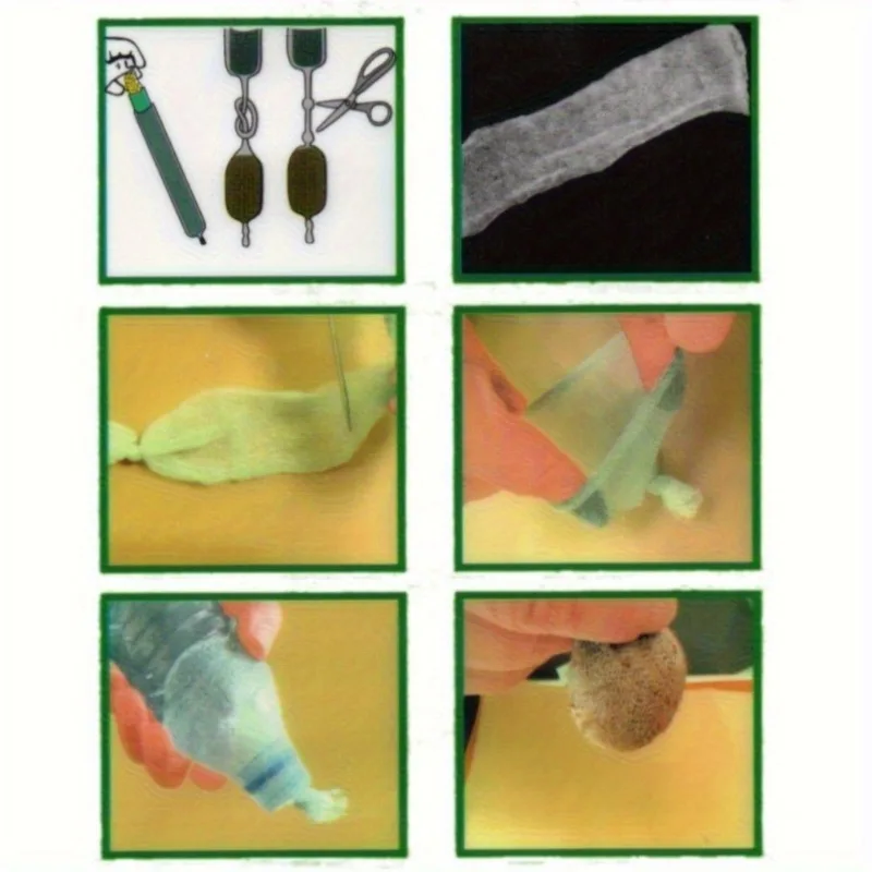 Bolsa soluble en agua de encaje PVA, 25mm x 5cm, ojos densos, solución instantánea, grupo de pesca de carpa, cebo, jaula, accesorios de aparejos de pesca, 1 ud. - imagen 5