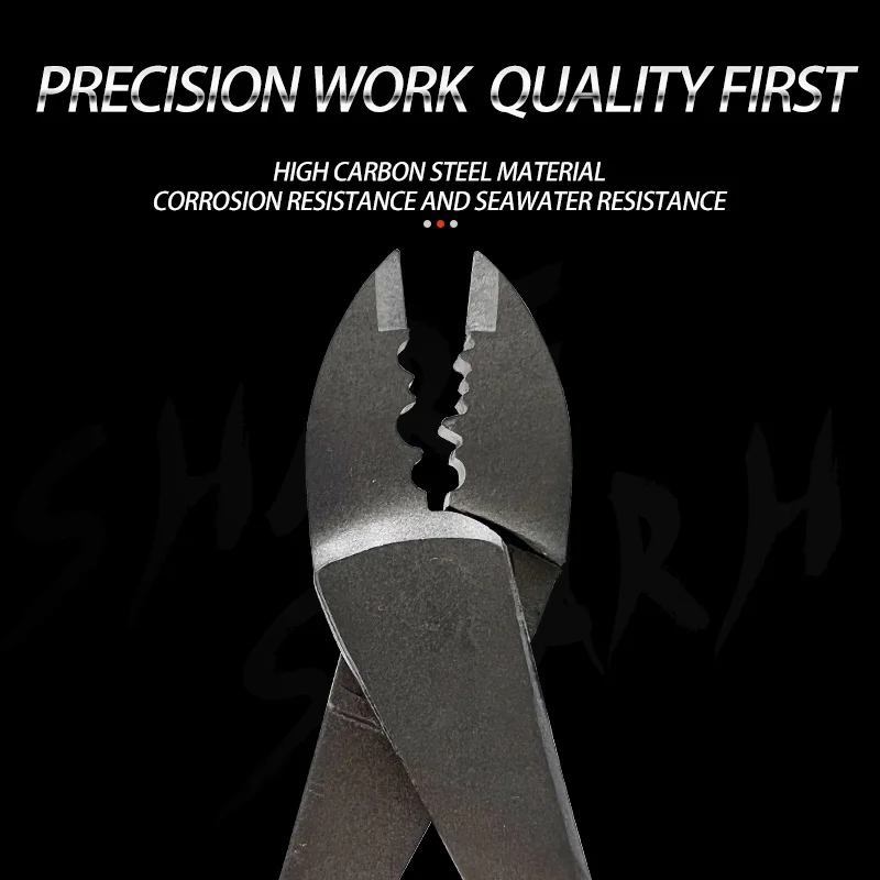 Herramientas de pesca, alicates de corte de alambre multifuncionales duraderos, alicates de prensado de pesca, herramienta con mango de goma, aparejos de alicates de pesca - imagen 3