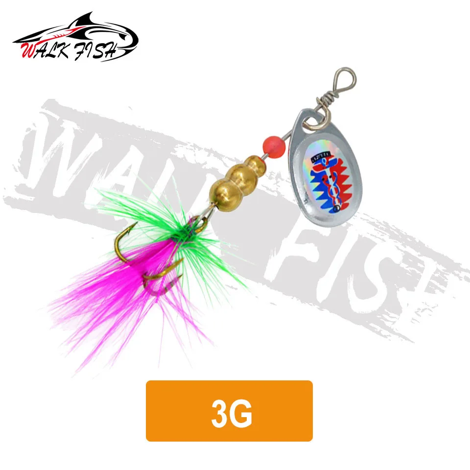 Caminata Fish 3g Gancho de pesca Vibrante y atractivo para el éxito de captura mejorada