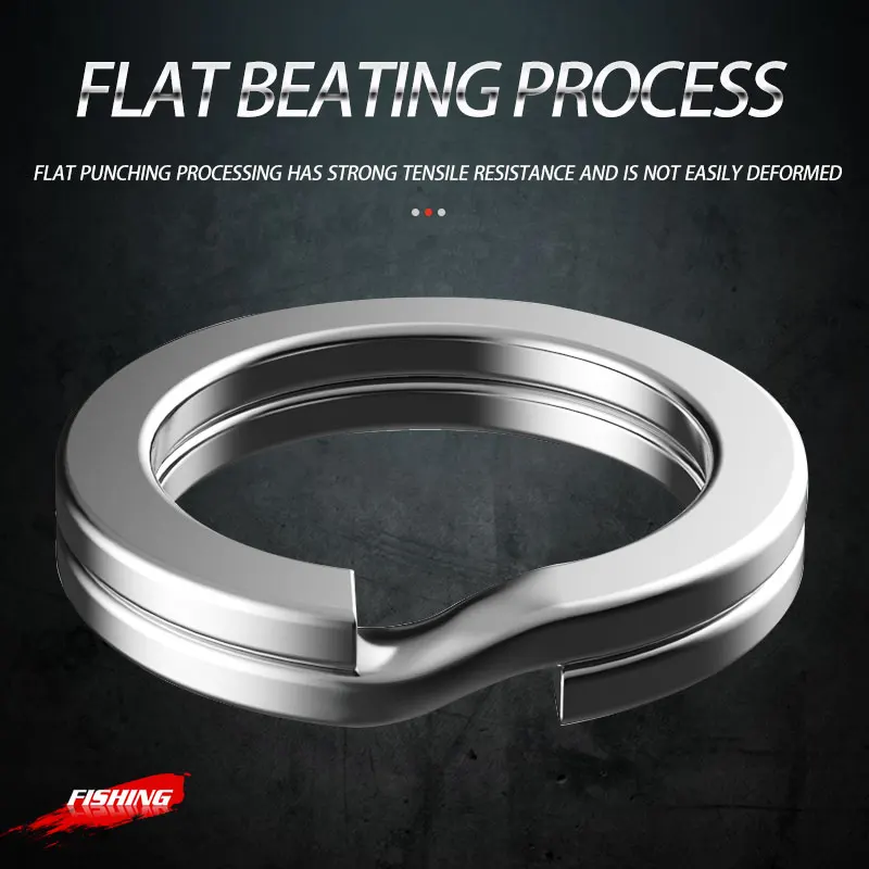 Kit de anillo dividido de acero inoxidable para pesca, accesorios de pesca de piezas, conectores de señuelos, juego de anillos divididos, 200 - imagen 5