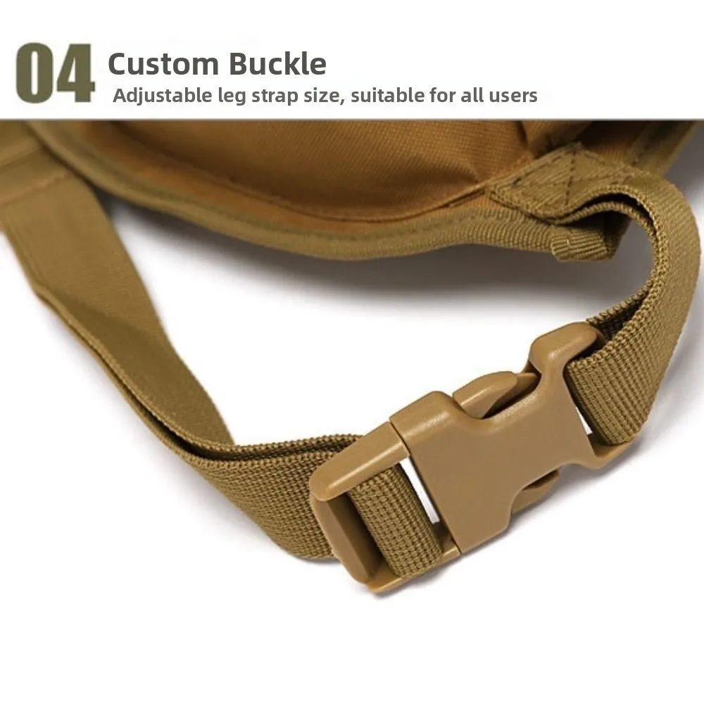 Bolsa de pierna para exteriores de gran capacidad, tela Oxford, impermeable, riñonera para senderismo, multiusos, ajustable, para montar al aire libre - imagen 3