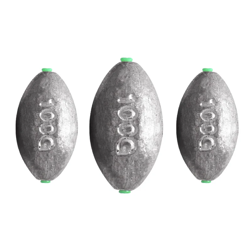 Plomos de plomo en forma de oliva, Conector de gancho de peso de plomo hueco, cabeza de plantilla, cebo de hundimiento, accesorios de aparejos de pesca, 15-120g - imagen 4