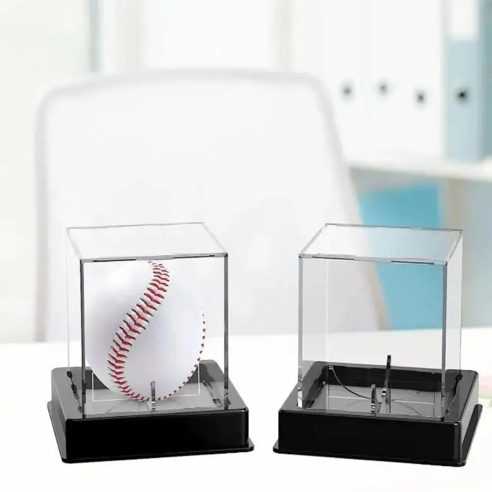 Caja de béisbol acrílica de Softbol, protección UV a prueba de polvo, vitrina de béisbol, caja de almacenamiento transparente y transparente, deportes de equipo de béisbol - imagen 4