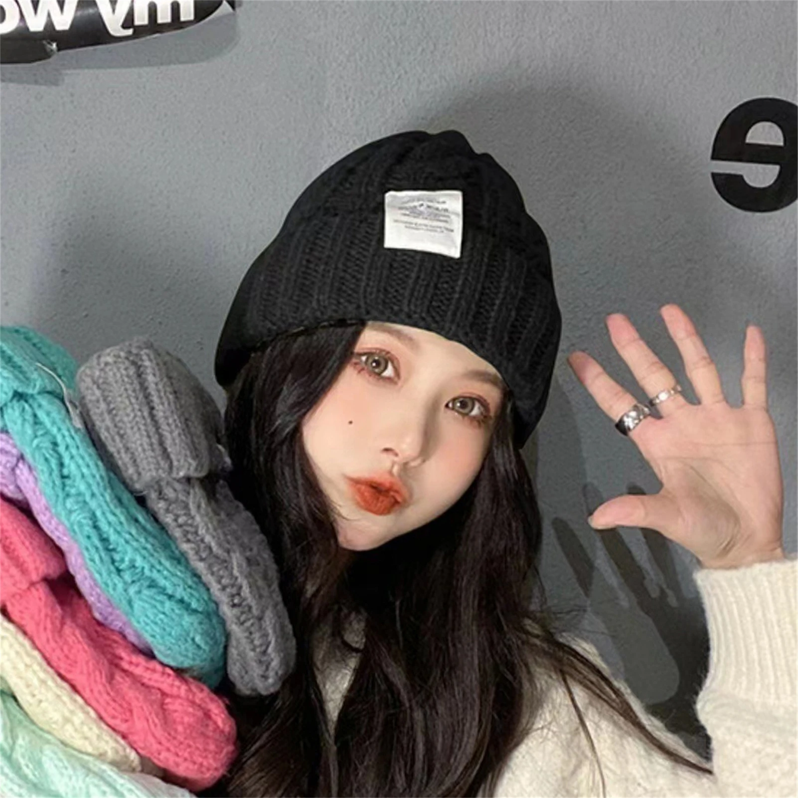 Gorro de lana tejido para invierno, gorro cálido a la moda para mujeres y hombres, gorro suave ajustable Unisex para ciclismo al aire libre, Camping, viajes, esquí, 2025 - imagen 4