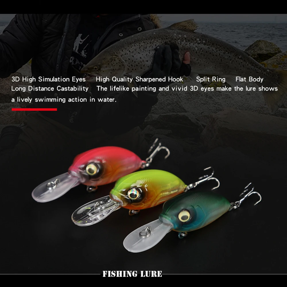 Mini señuelo de pesca de pececillo Artificial, anzuelo flotante de Hrad para trucha, 1 piezas, 3,9 cm, 4,8g - imagen 2