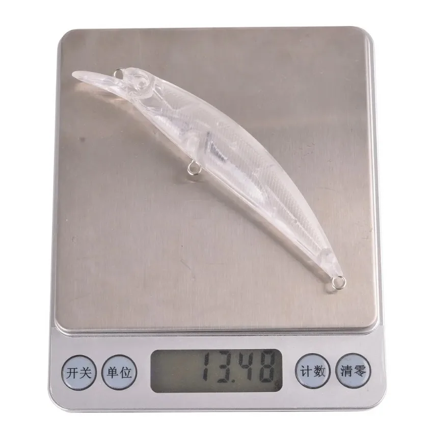 Señuelos de Pesca de hundimiento lento sin pintar, anzuelos de pesca de pececillos, Wobbler, trucha Artificial, plástico duro Crankbait, aparejos de pesca, 20 piezas - imagen 4