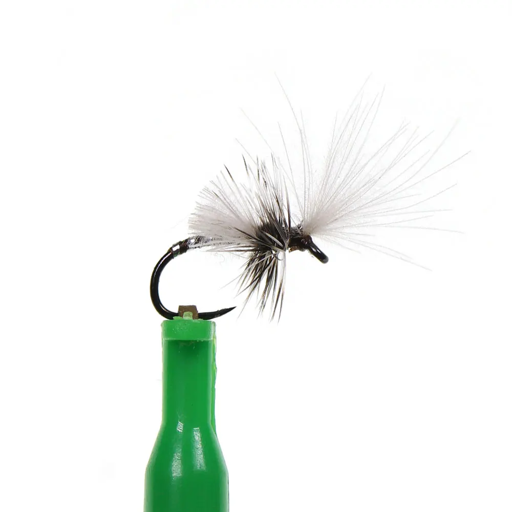 Bimoo 6PCS # 20 sin púas CDC paracaídas mosca seca gallo Hackle Artificial Emeger insecto cebo para trucha Grayling perca señuelo de pesca - imagen 4