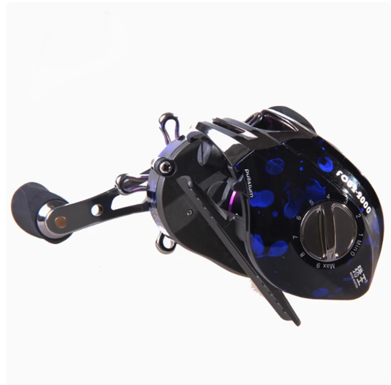 Carretes de pesca Lutac, rueda de gota de agua contra incendios, mango de pistola, línea de copa, punto de explosión, línea antiexplosiva azul, mano derecha izquierda - imagen 4