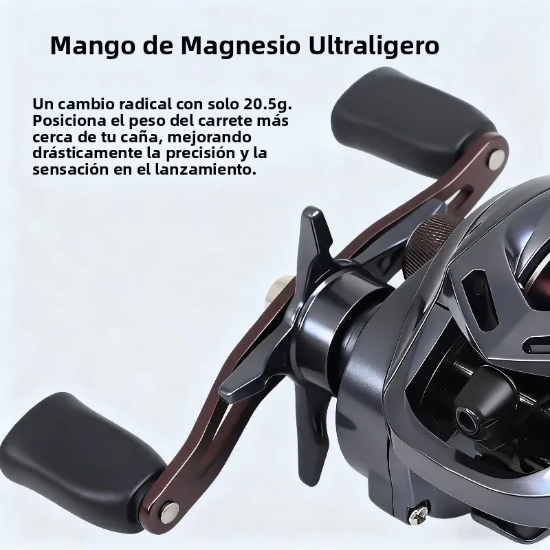 Huidiao 7,2: 1 carrete de Baitcasting de 15 etapas N48 freno magnético y Drag Cilcker Birds-Nest Baitcaster de fundición libre para pesca Finesse - imagen 3