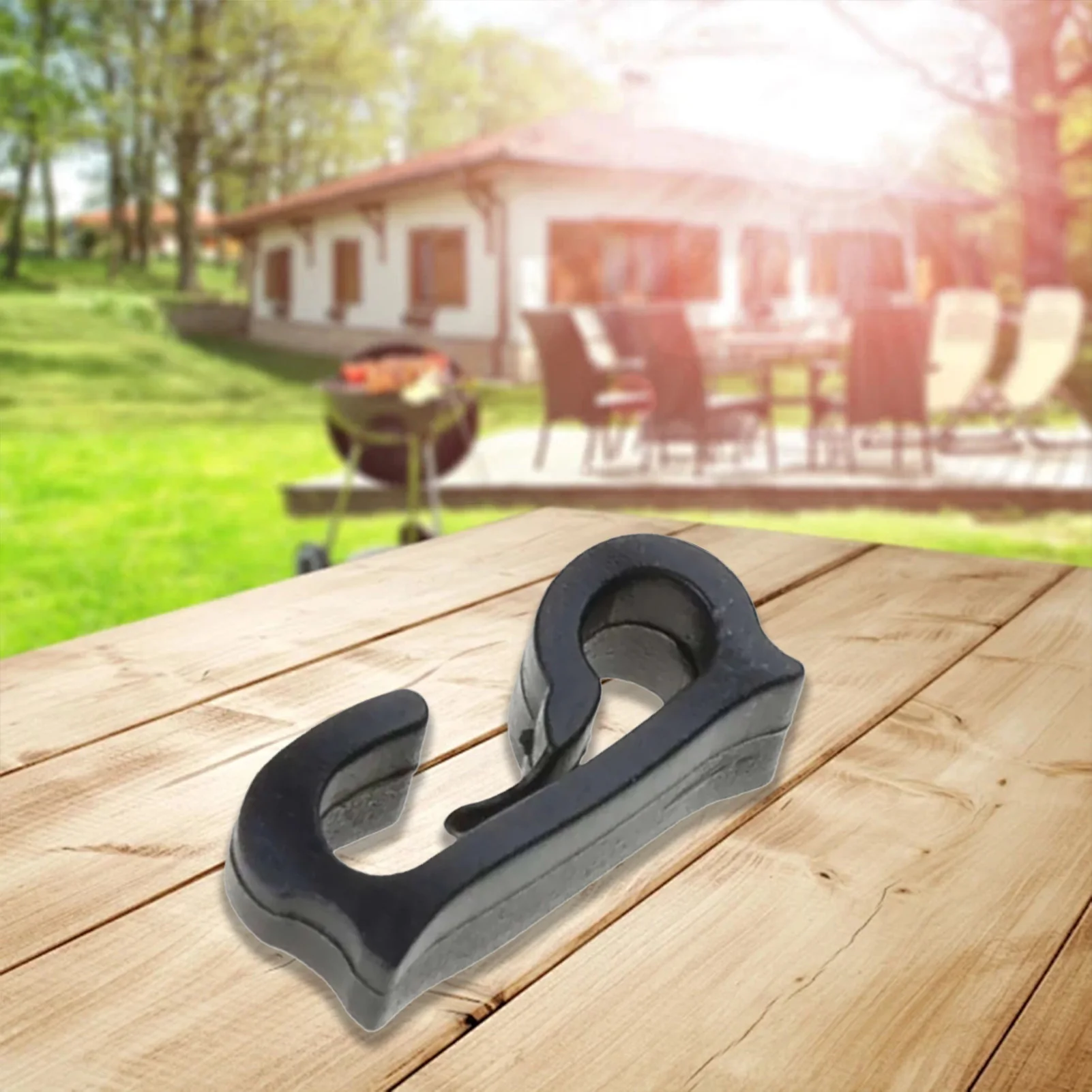 Gancho fijo de doble punta para tienda de campaña al aire libre, gancho de bloqueo de cuerda elástica para acampar al aire libre, senderismo, ciclismo y pesca, 10 piezas - imagen 3