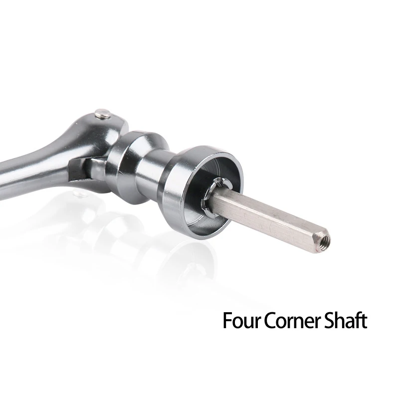 Mango de carrete de pesca plegable de cuatro esquinas, medio/grande, dorado, rosa, apto para perilla de marca S, accesorios de carrete giratorio de Metal - imagen 4