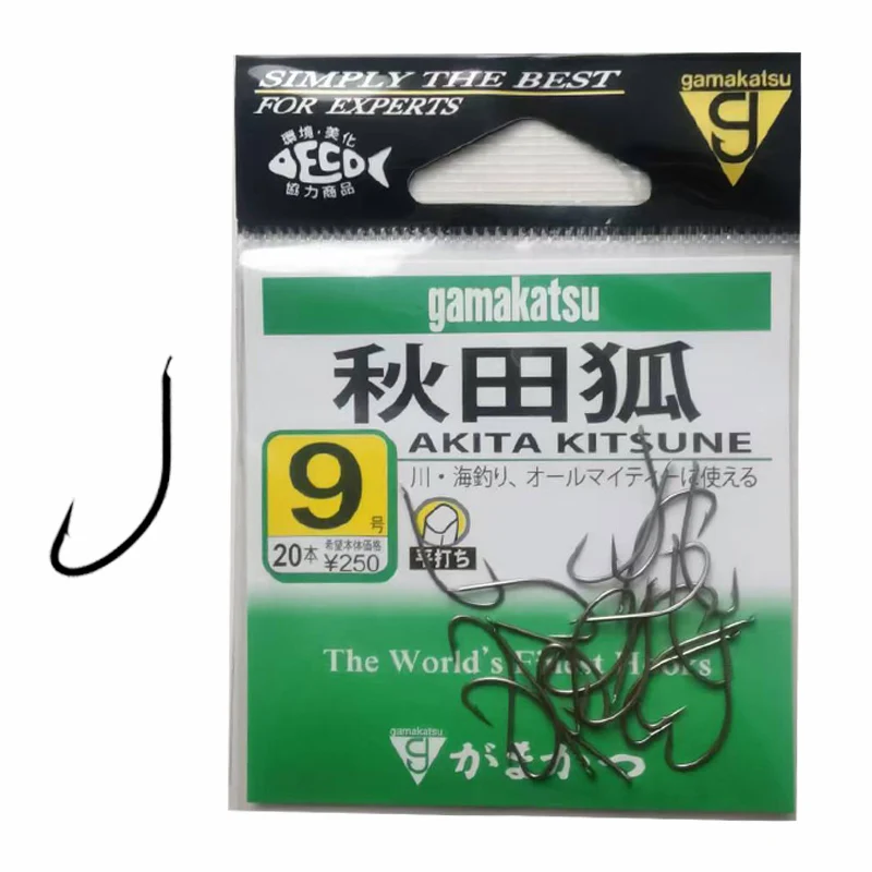 Anzuelo japonés Akita Fox Stream Gamakatsu 12002, pesca para peces pequeños a rayas blancas y cergénicas