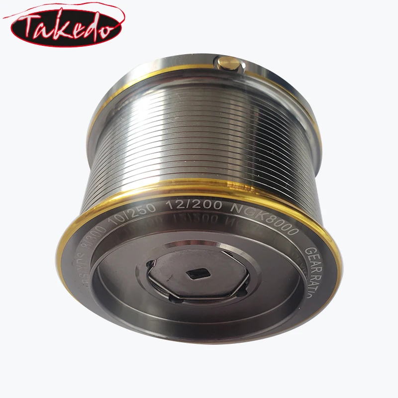 TAKEDO 1 Uds NGK8000 -14000S taza de alambre de repuesto carretes de pesca giratorios carrete de alambre de alimentación de Surf taza carrete de Metal carrete de pesca de carpa bobina - imagen 4