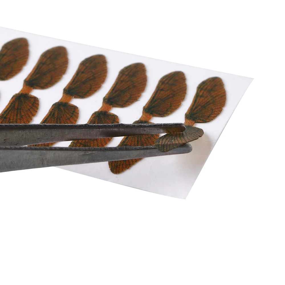 ICERIO-Película de ala de insecto realista precortada, Material elástico para atado de moscas, cinta de envoltura para Stonefly Mayfly, ninfas, señuelo de pesca de trucha - imagen 4