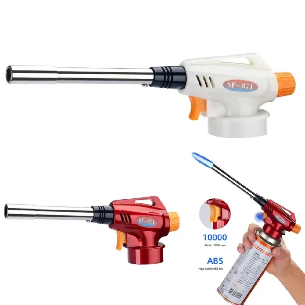 lanzallamas resistente a altas temperaturas, quemador de fuego doméstico portátil, antorcha de combustible, lanzallamas portátil ajustable de 20cm para barbacoa - imagen 5