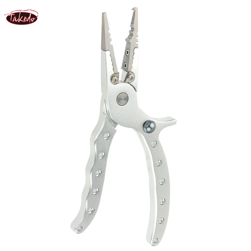 TAKEDO-Alicates de pesca multifuncionales de aleación de aluminio, bucle abierto, anzuelo de corte, herramienta de pesca, todo para pescar, MY16 - imagen 4