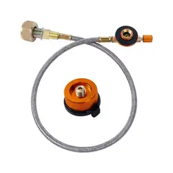 Válvula de carga de Gas GLP para tanque cilíndrico, adaptador de contenedor de recarga de propano duradero, acoplador de estufa de Gas, tubo de Metal para estufa