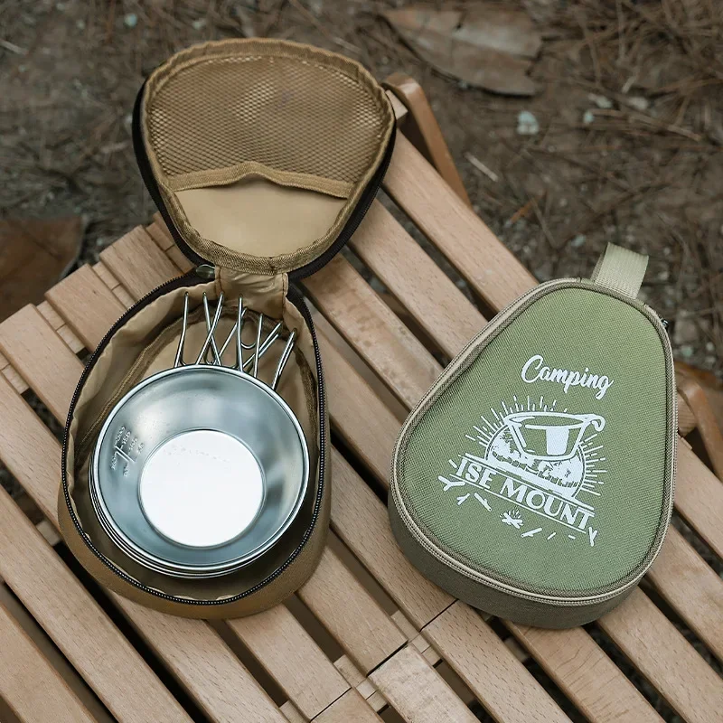 Bolsa de almacenamiento de tela Oxford para acampar, bolsa de vajilla de gran capacidad para Picnic, barbacoa, suministros de Camping al aire libre, bolsa de almacenamiento de utensilios de cocina - imagen 2