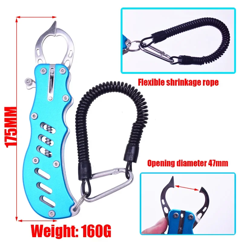 1 Uds. Pinza de agarre de Control de pescado de acero inoxidable, señuelo, alicates multifuncionales, alicates de gancho, alicates de pescado, herramientas de pesca, aparejos - imagen 2