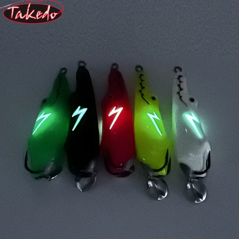TAKEDO 9CM 22,8G 1 Uds Isca cebo Artificial de PVC señuelo Topwater cebo de Pesca flotante señuelo de lubina señuelo suave señuelo de rana para cabeza de serpiente - imagen 5