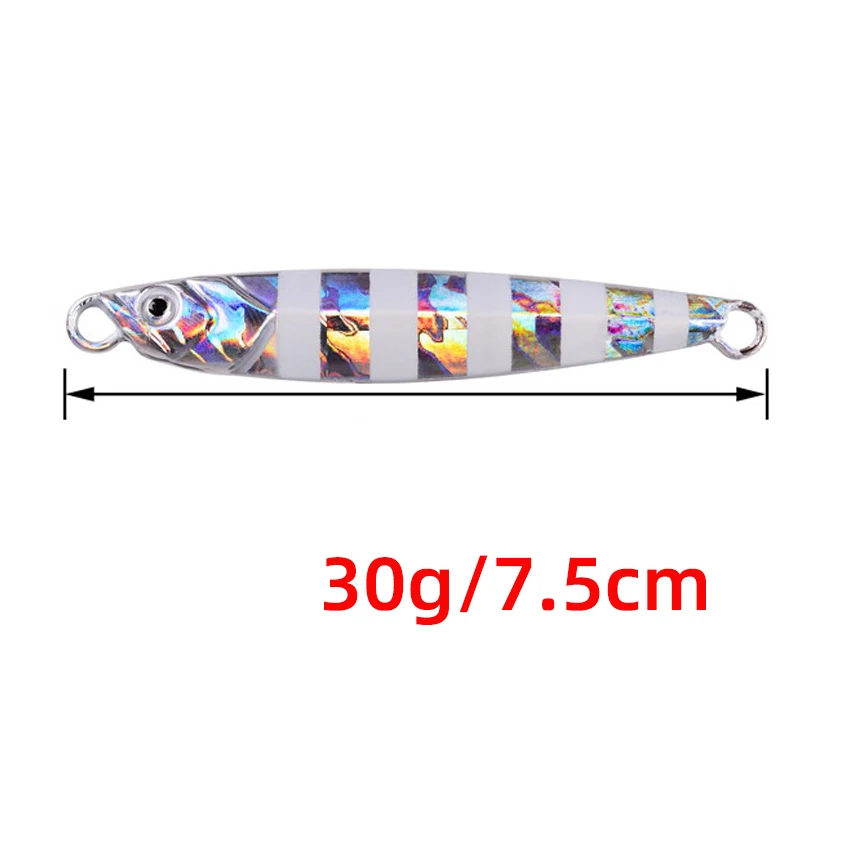 Plantilla de fundición de Metal súper Quatity, señuelo de pesca de 30g, cuchara de arrastre de orilla, aparejo de cebo Artificial, 10 Uds. - imagen 2