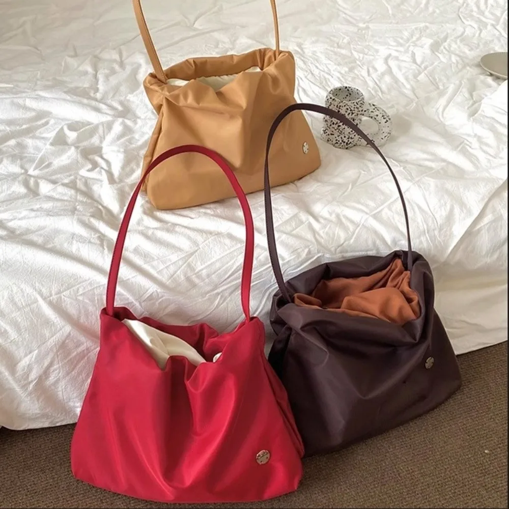 Bolso de mujer forma nube – Nailon suave doble correa gran capacidad - imagen 2