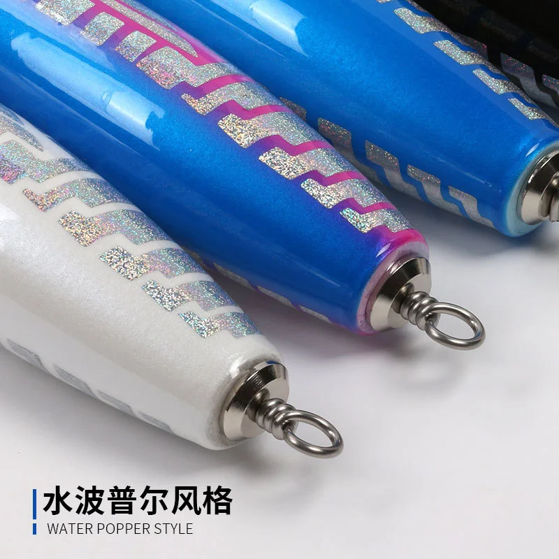 Cebo flotante de madera para peces, de 80g señuelo de pesca de arrastre, cebo de Bandera Azul GT, cebo de atún, cebo Artificial para pesca en el mar - imagen 4