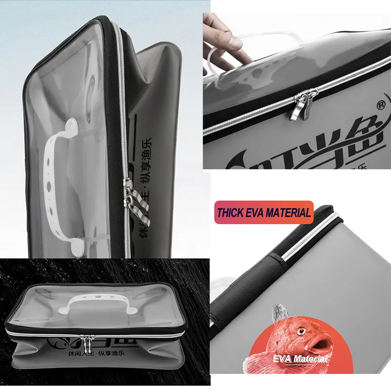 Bolsas de pesca EVA multifunción, cubo plegable portátil, caja de peces vivos, contenedor de agua para acampar, caja de almacenamiento de aparejos de pesca X364G - imagen 5