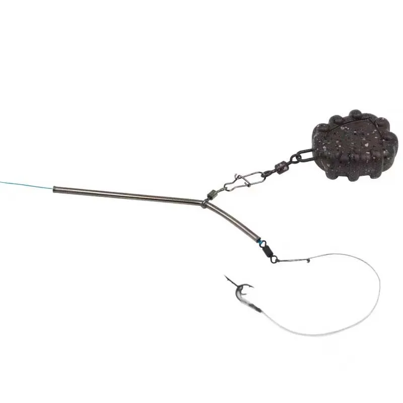 MNFT 30 Uds conector de equilibrio de pesca Pin suministro de peces tubo de latón en forma de L atriles antienredos accesorio giratorio tamaño 5/7/9CM - imagen 5