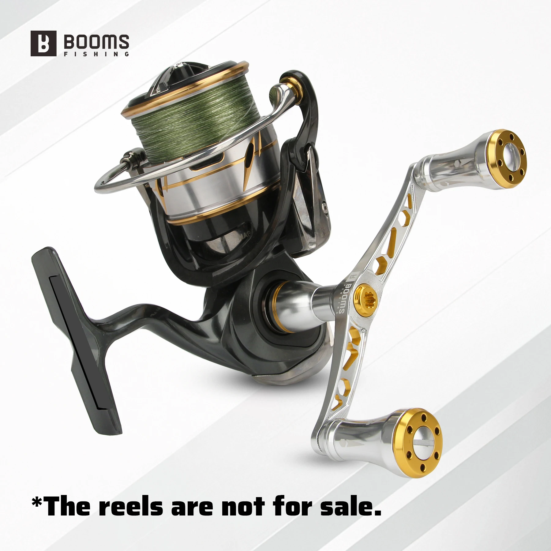 Booms Fishing DR1 mango de doble agarre de Metal para Daiwa, perillas de carrete de pesca giratorio con rodamientos, asas dobles, accesorios de pesca - imagen 4