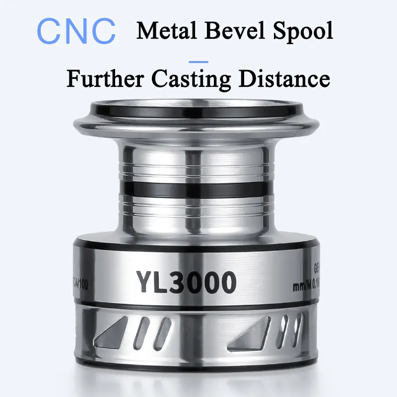 Carrete de pesca giratorio, Serie de bobinas de Metal inoxidable para agua salada, 3000/4000/6000/8000/10000, rueda giratoria para mano izquierda/derecha - imagen 5