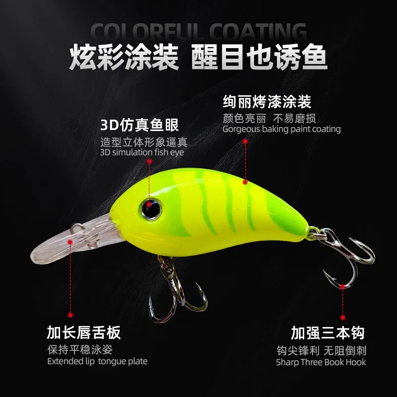 Señuelo Crankbait Minnow para bass y lucio — acción muy profunda - imagen 2
