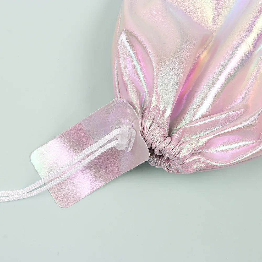 Bolsa con cordón para raqueta de bádminton de poliéster, bolsa de bolsillo para raqueta colorida de Color degradado, funda protectora, accesorios para bádminton - imagen 2