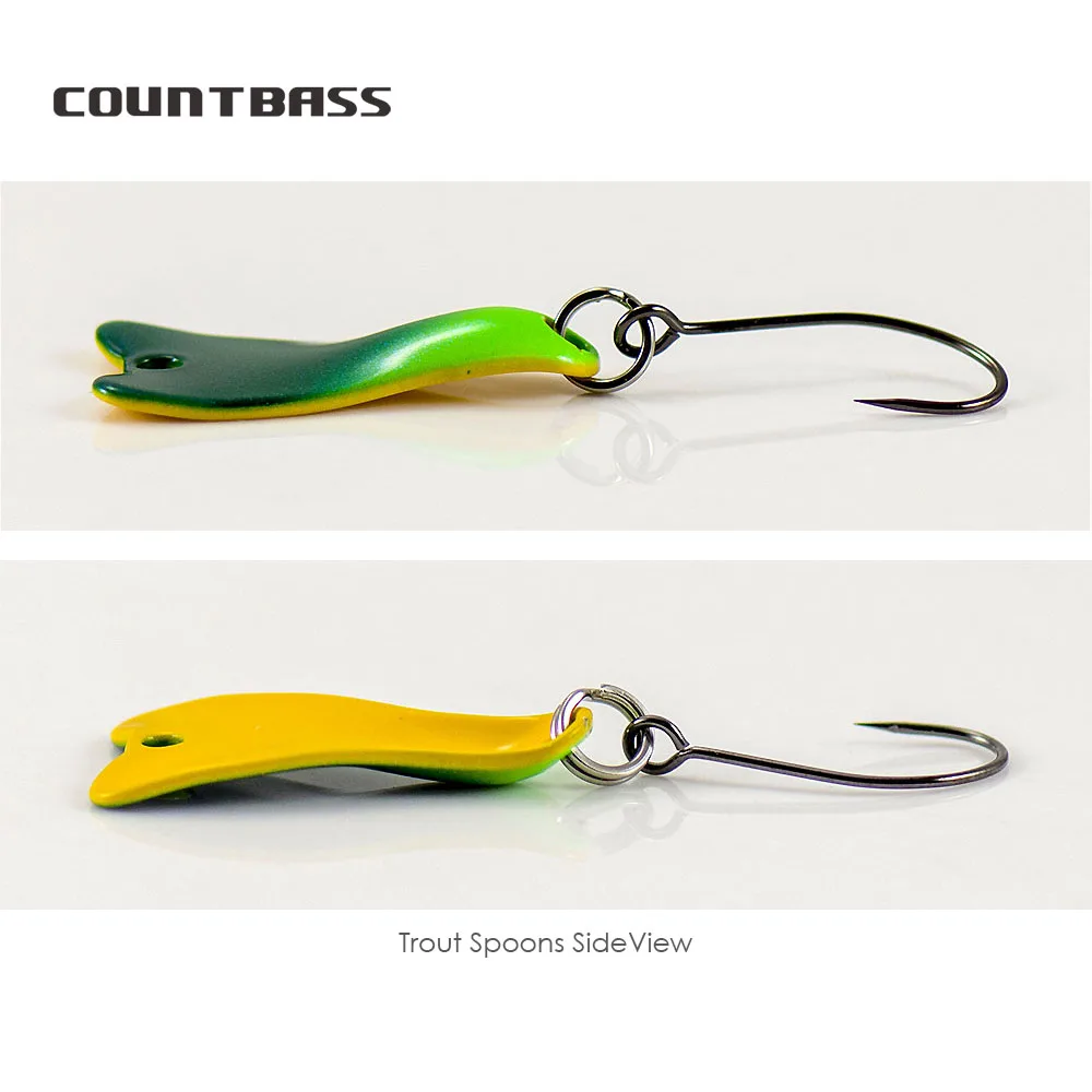 COUNTBASS-señuelos de pesca de latón y Metal, cuchara de fundición, salmón, trucha, Lucio, lubina, 2g, 5/64oz - imagen 5