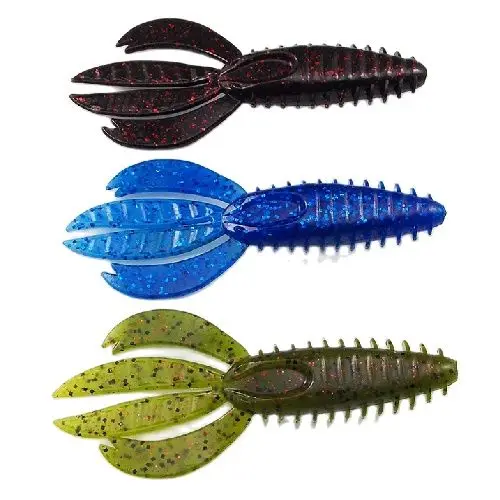 KESFISHING-señuelo de pesca sobre orugas, 10,8g, aparejo de 4,3 ", cebo de silicona suave, olor a Camarón con sales - imagen 3