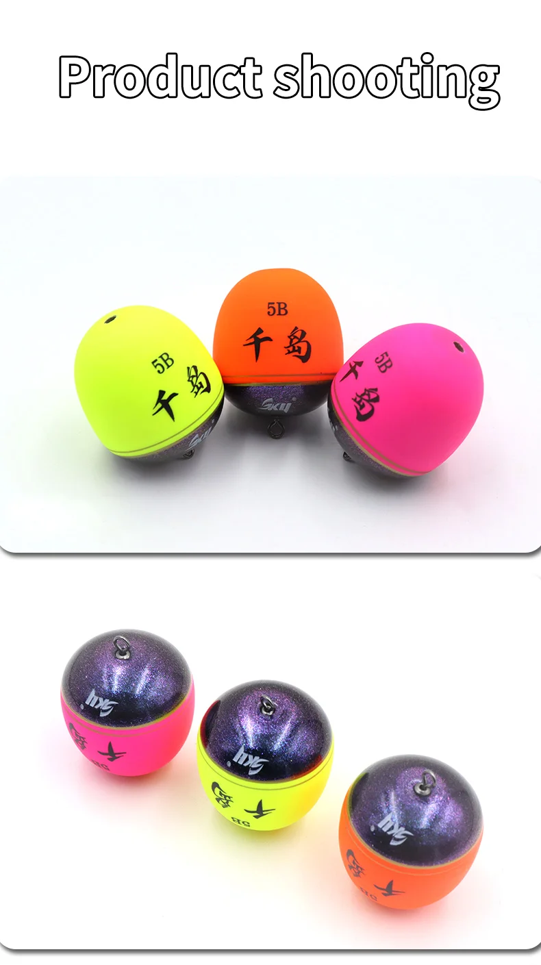 Producto disparando bolas de pesca de alta calidad de color brillante y visualmente atractivas para disparos efectivos