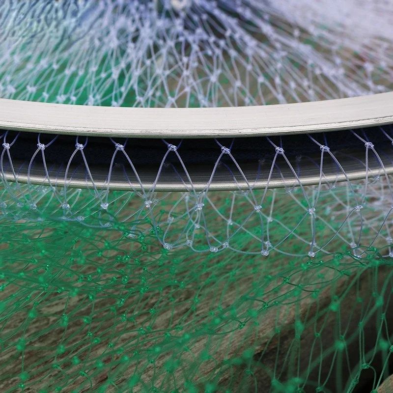 Lawaia red fundida de estilo americano, red de pesca de lanzamiento a mano con Cable trenzado fuerte, anillo de aluminio fundido, Red de 2,4/3/3 m - imagen 3