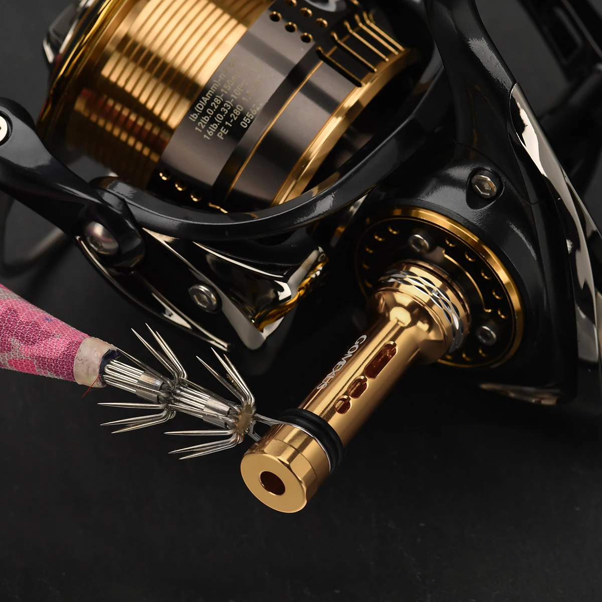 Soporte de carrete giratorio tipo bloqueo Gomexus para Shimano Sienna Sahara Nasci Daiwa Legalis Revros Ninja carretes protectores soporte de carrete de 42mm - imagen 5