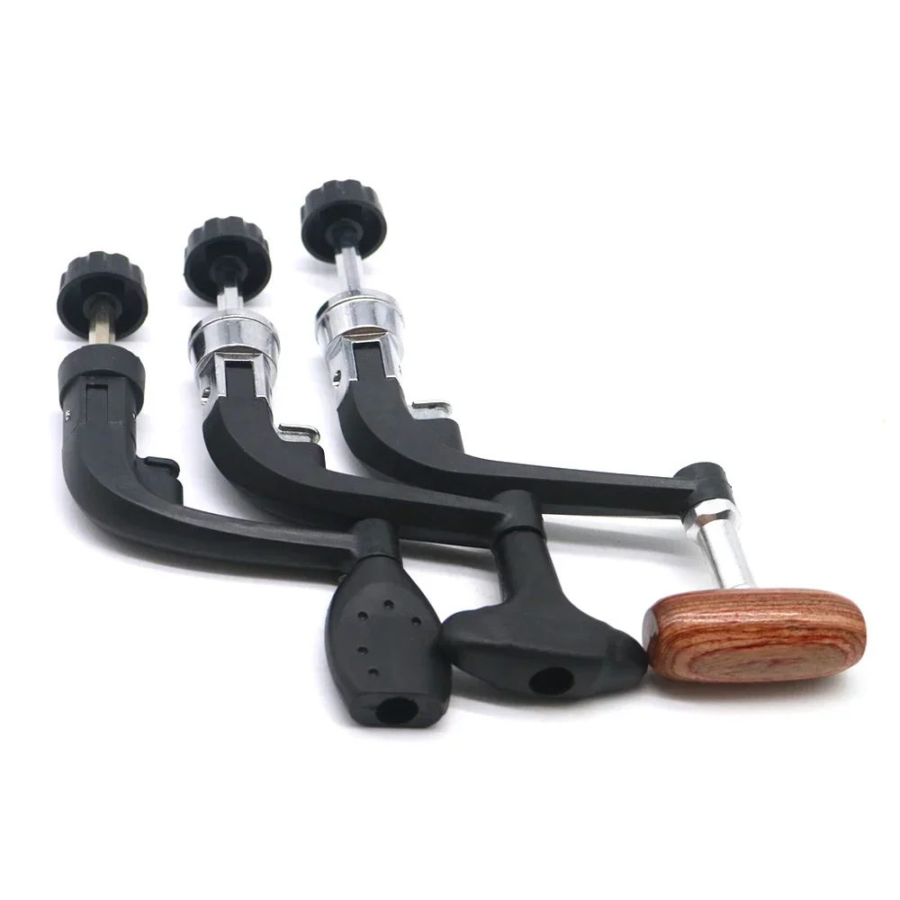 1 Uds. Mango de carrete de pesca giratorio de Metal brazo mecedora plegable para rueda 1000-7000 perilla de madera accesorios de aparejos de pesca ~ - imagen 4