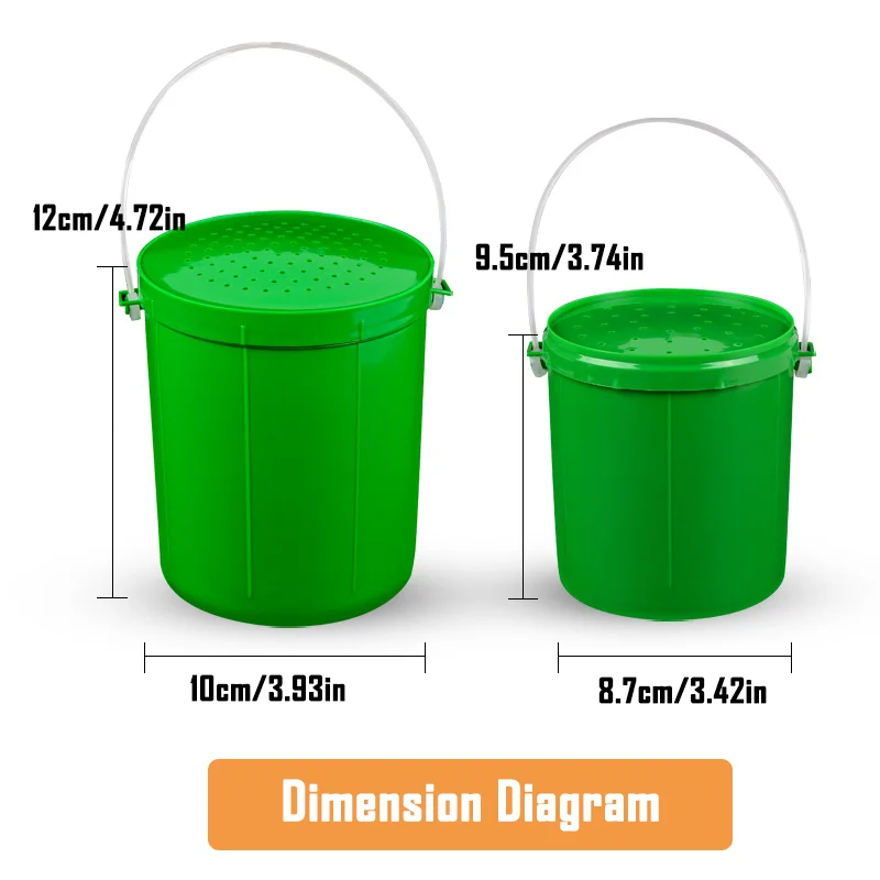 Cubo plástico transpirable portátil para cebo vivo y señuelos - imagen 2