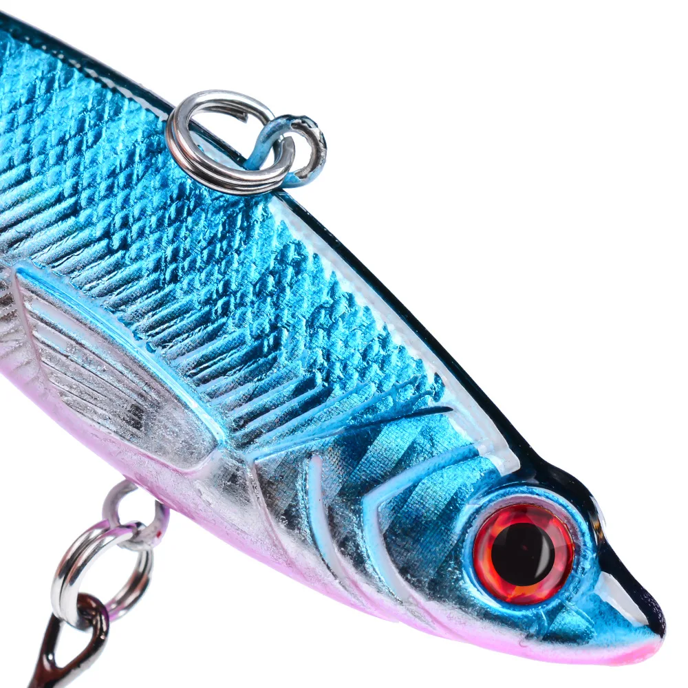 Señuelo de pesca con vibración VIB, cebo duro de plástico Wobbler Crankbait Artificial de invierno, 1 uds, 7,5 cm, 12,8g - imagen 4